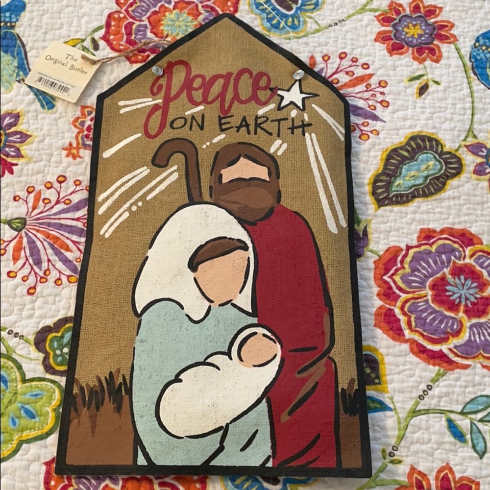 NWT Glory Haus Peace On Earth Nativity Burlee